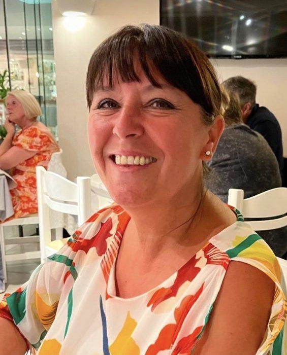 Liz Searle, smiling